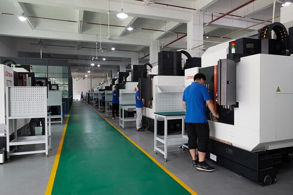3 axis,4 axis, and 5 axis CNC Machining workshop of Precision Machining China Company
 